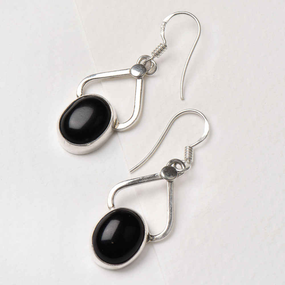 Close up of Reet earrings in 92.5 Sterling Silver