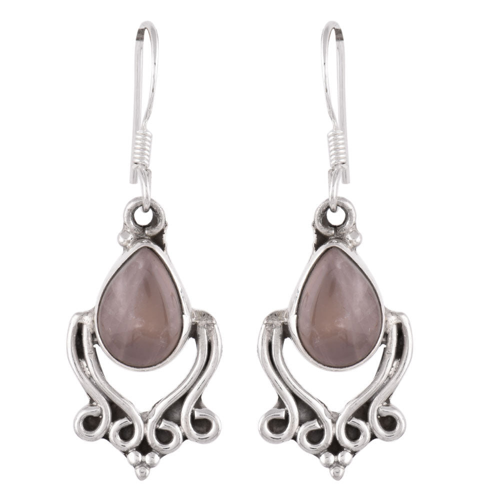 Profile of Moonchild Aquamarine earrings in 92.5 Sterling Silver