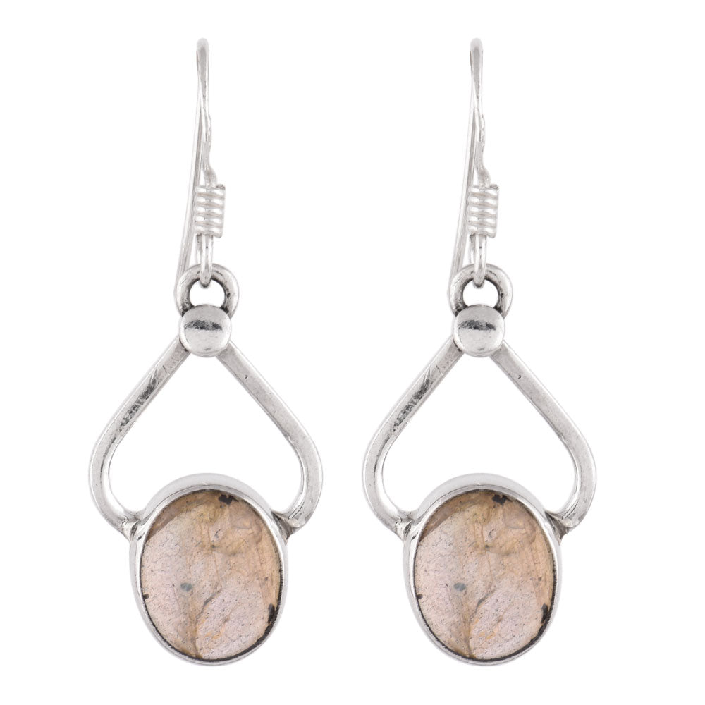 Earring clasp of Moonchild Moonstone earrings in 92.5 Sterling Silver