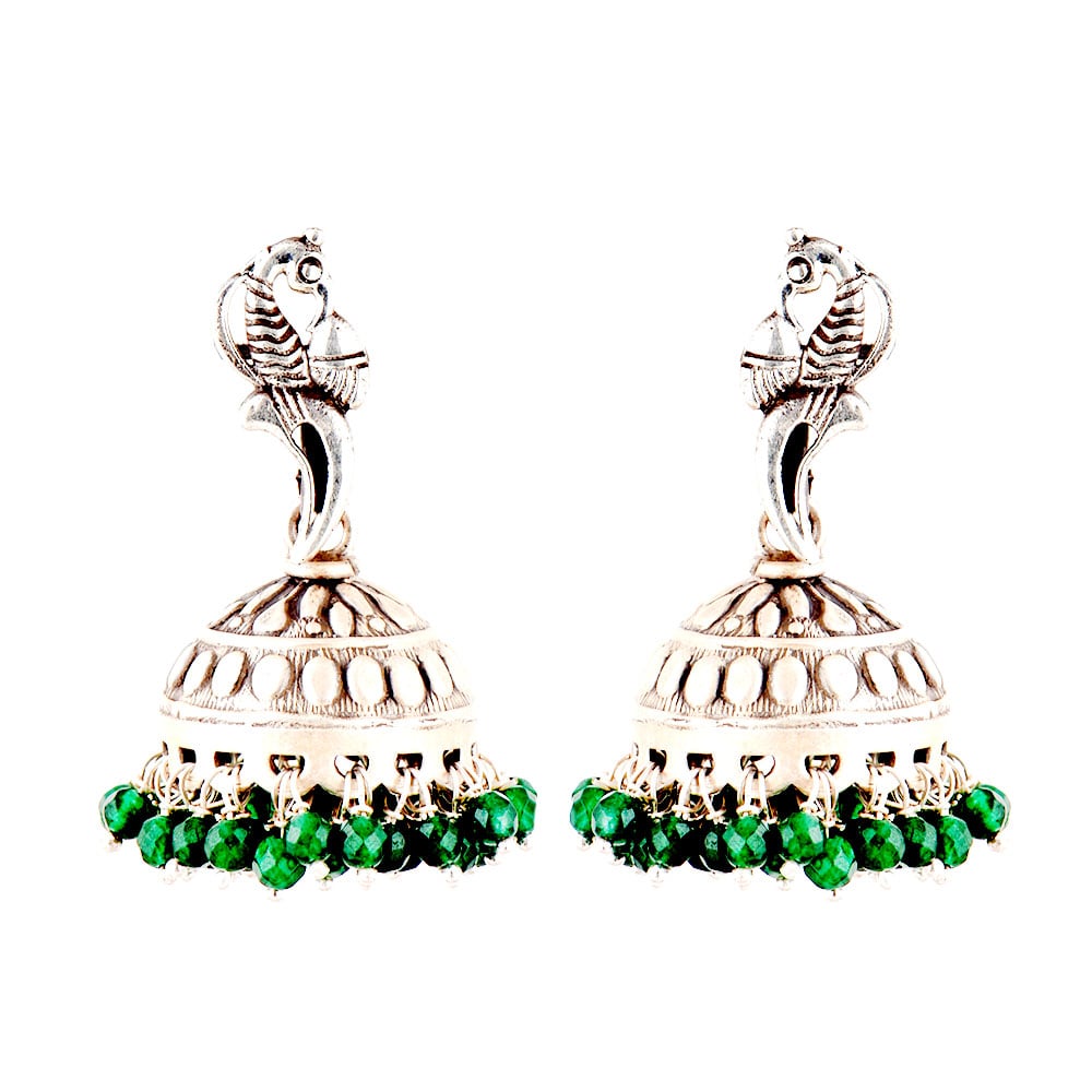 Gorgeous Green Onyx earrings crafted by hand