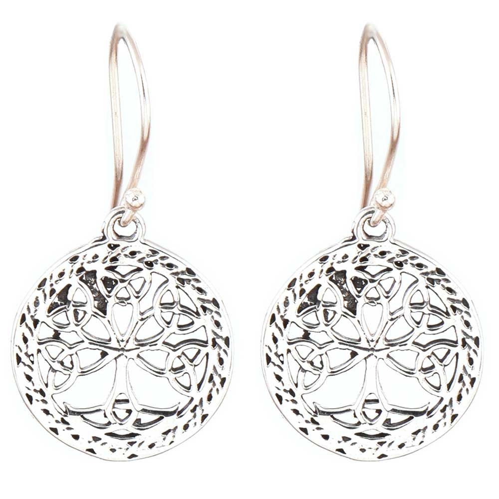 Back view highlighting smooth finish of Reet earrings