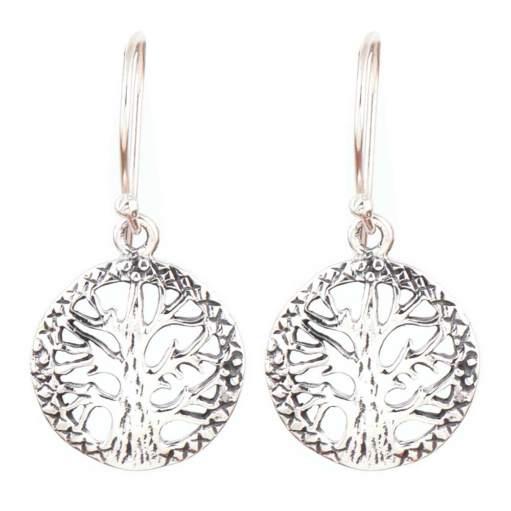 Back view highlighting smooth finish of Reet earrings