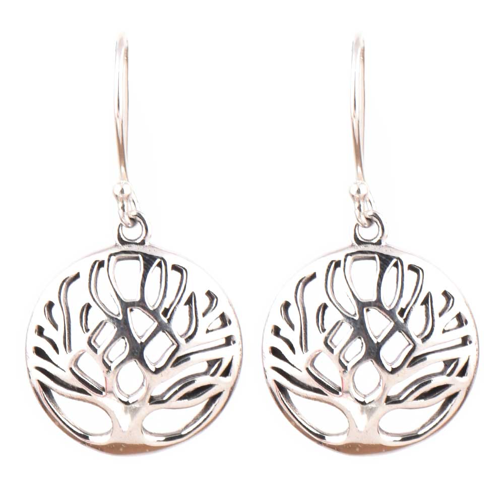 Back view highlighting smooth finish of Reet earrings