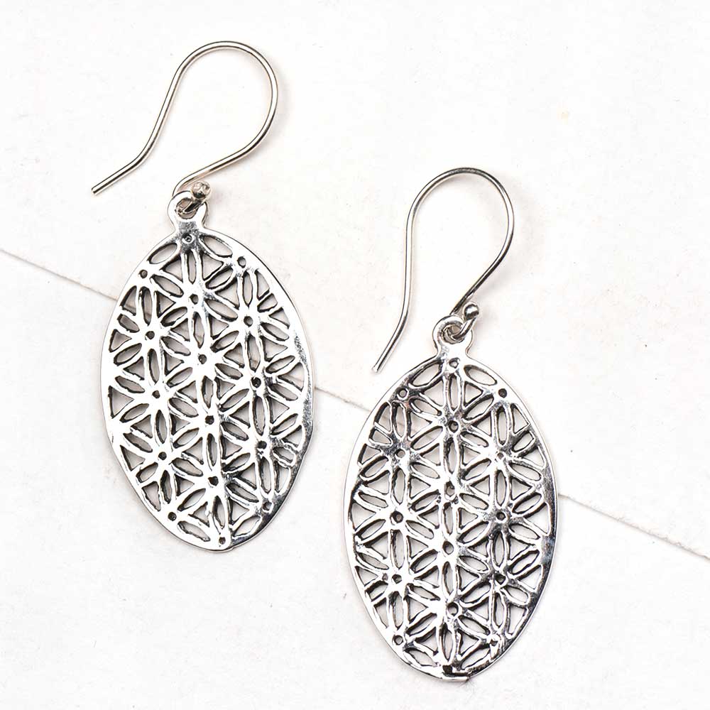 Handmade gul earrings showcasing traditional craft