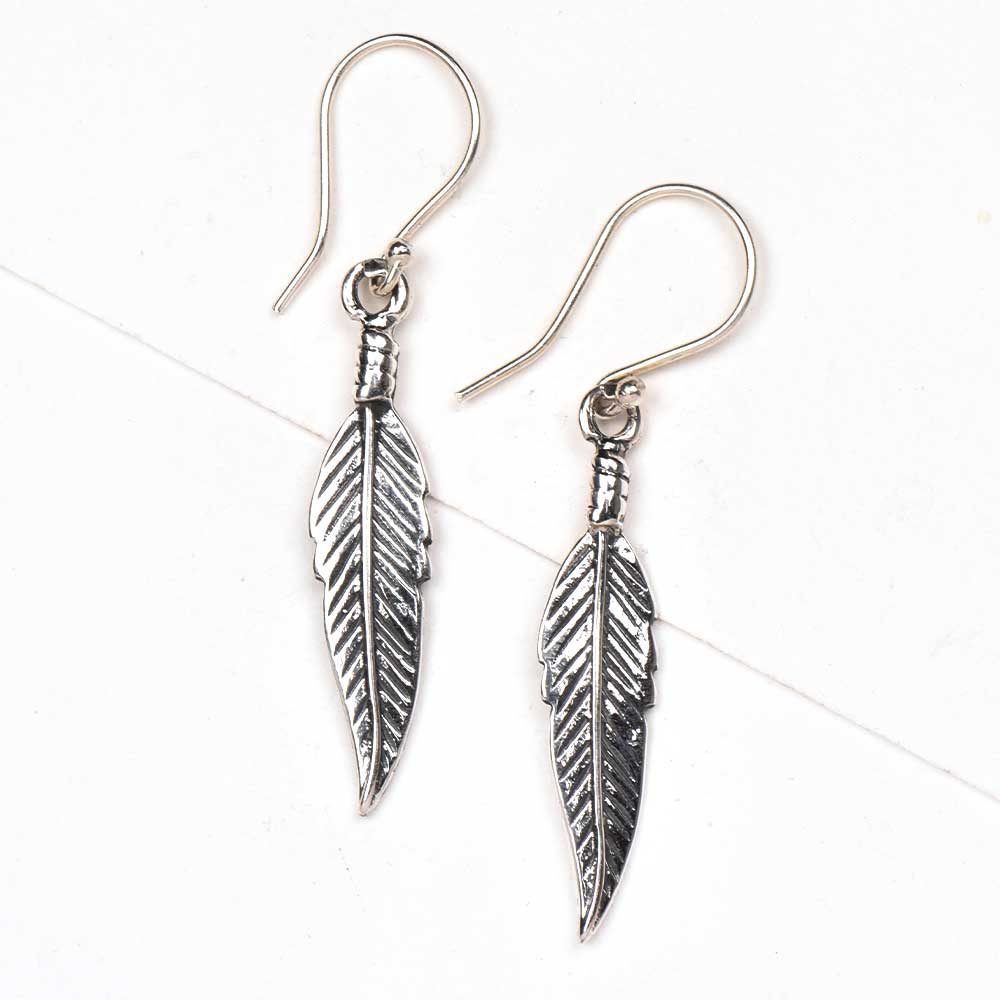 Delicate leaf dangle earrings inspired by Rajasthani art