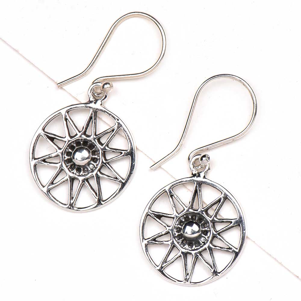 Handmade gul earrings showcasing traditional craft