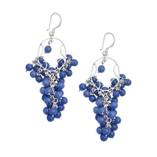 Handmade Lapis Earrings in 92.5 Sterling Silver
