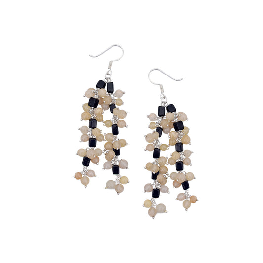 Bohemian Stones Earrings in 92.5 Sterling Silver