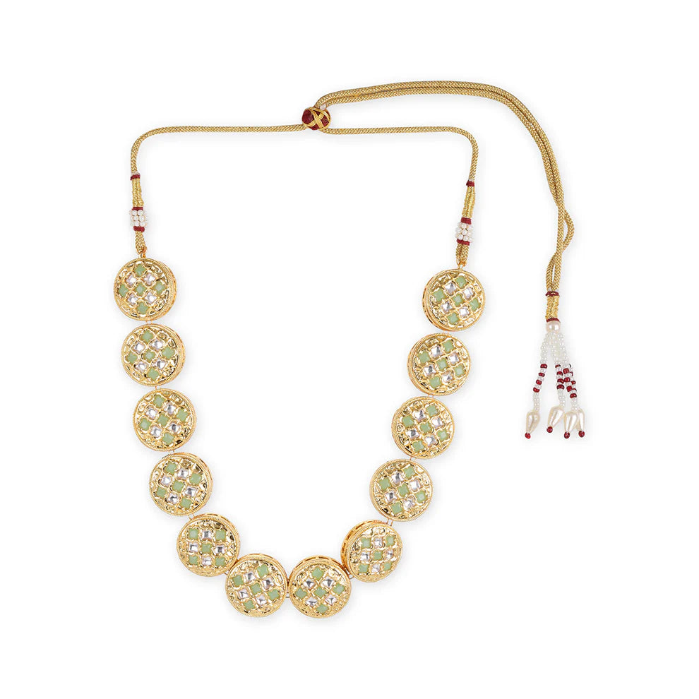Ruby Raang Gold Plated Kundan Necklace
